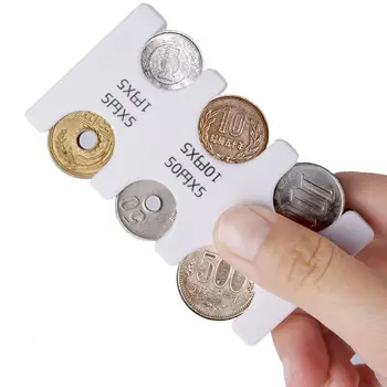 Монетоприемник Монетница Пластиковый многопозиционный японский держатель для монет Монетница Диспенсер для монет Коробка для хранения монет