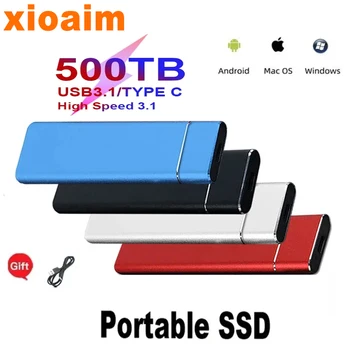 Для Xiaomi Портативный SSD Type-C USB3.1 2 ТБ Внешний Мобильный Твердотельный Накопитель 8 ТБ Высокоскоростной Жесткий Диск Для Массового хранения ноутбука