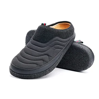 Новые модные и универсальные мужские повседневные тапочки для защиты от зимы, теплые домашние тапочки, водонепроницаемая хлопчатобумажная обувь, тапочки EVA