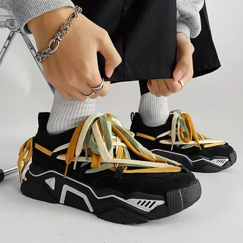 Мужская повседневная обувь, кроссовки на платформе со шнурками, мужская спортивная обувь на шнуровке, Женская обувь для папы, Zapatos Hombre
