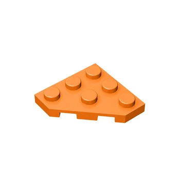 10шт Совместимых Деталей MOC Brick 2450 Клиновидная Пластина 3 x 3 Вырезанных Угловых Доски Строительный Блок Particle Assmble DIY Kid Brain Toy Подарок