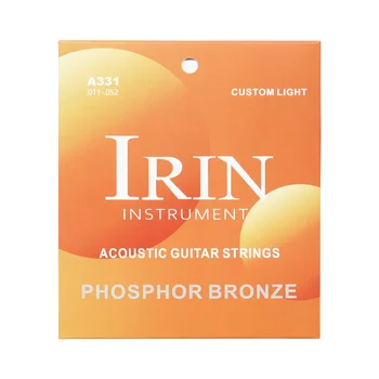 Струны для акустической гитары IRIN A331 С сердечником из высокоуглеродистой стали, струна для народной гитары, Фосфорная медная проволока, струна с антикоррозийным покрытием