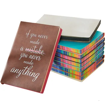 Красочный Журнал Rainbow Edge Plaid Notebook Простая Искусственная Пустая Обложка, Меняющая Цвет, Мягкие Кожаные Блокноты, Школьные Канцелярские Принадлежности