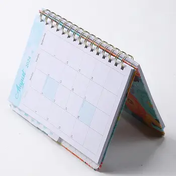 Высококачественный бумажный ежедневник с цветочным принтом на 2024 год, ежемесячный ежедневник с изысканным дизайном катушки для домашнего офиса.