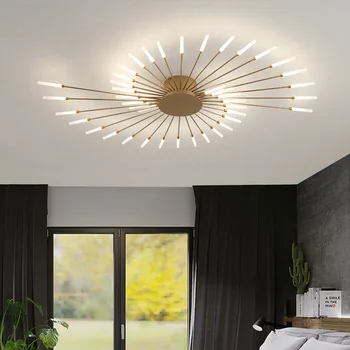 Скандинавский светодиодный потолочный светильник для гостиной, спальни, столовой, люстра для декоративного освещения интерьера home star art, потолочный светильник