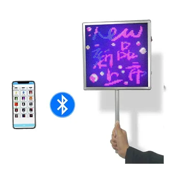 Светодиодный Экран дисплея Bluetooth DIY Программируемый Знак Сообщения Коммерческий СВЕТОДИОДНЫЙ Ручной Рекламный Щит Перезаряжаемая Цветная Реклама
