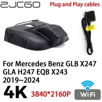 ZJCGO 4K 2160P Автомобильный Видеорегистратор Dash Cam Камера Видеорегистратор Подключи и Играй для Mercedes Benz GLB X247 GLA H247 EQB X243 2019 ~ 2024