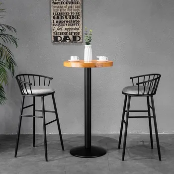 Современный железный барный стул в стиле Ретро, роскошная высота стойки, барный стул для салона, Обеденный стол для приема гостей, мебель для ресторана Sillas Para Comedor