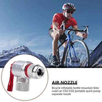 Аксессуары для велосипеда с газом CO2, для езды на горном велосипеде, Аварийный Велосипедный насос, Адаптер для газовой форсунки, Быстрый надувной баллонный насос CO2