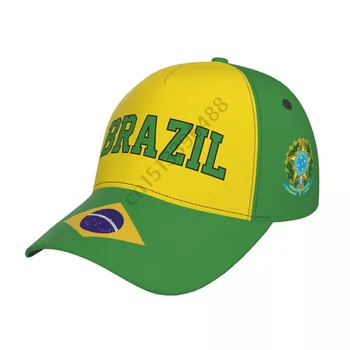 Флаг Страны Бразилия Футбольные Шляпы Солнцезащитная Бейсболка Дышащая Регулируемая Мужская Женская Рыболовная Шляпа На Открытом Воздухе