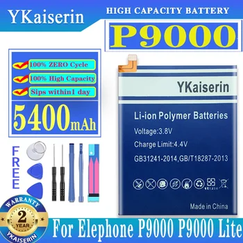 YKaiserin Для Elephone P 9000 Аккумулятор YKaiserin 5400 мАч Сменный Резервный Аккумулятор для Elephone P9000 Lite P9000Lite Batteria
