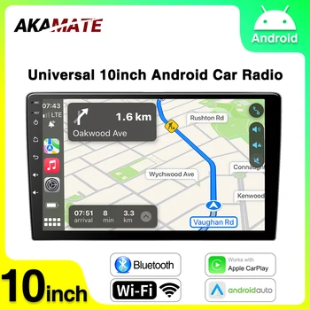 Универсальный 10-дюймовый Автомобильный Радиоприемник GPS Навигация Android Мультимедийный Плеер Bluetooth WiFi FM RDS для Nissan Toyota Kia Honda Autoradio