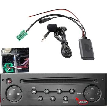 Bluetooth 5.0 Автомобильный 6Pin Mini ISO AUX IN 3,5 ММ Аудиоразъем Съемный Микрофон Для Моделей Renault Updatelist Tunerlist CD