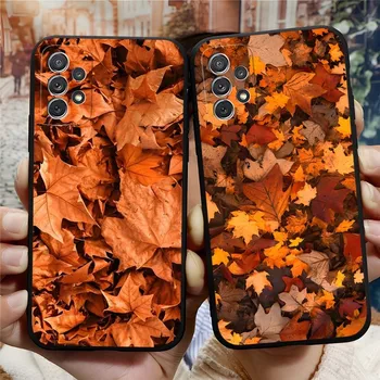 Чехол для телефона Autumn Leaves Fall Fox Pumpkin Samsung A53 A13 A12 A52 A51 A22 A23 A31 A40 A03S A73 A32 A33 A21 A50 A81 A42 Черный
