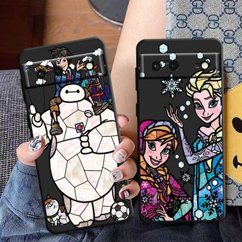 Disney Frozen Anna Elsa Для Google Чехол Для Телефона Pixel 7 6 Pro 6A 5A 5 Motorola G8 E7 Power Play Plus 5G Черный Мягкий Чехол