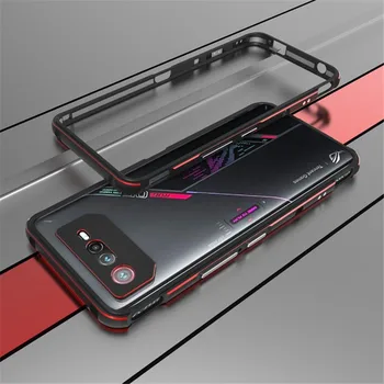 Бампер Чехол Для телефона Asus ROG Phone 6 Pro Металлическая Алюминиевая Рамка для Asus ROG Phone 6 ROG 6 Pro Чехол Металлическая Защитная пленка для Линз