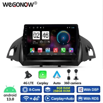 1080*720 8G + 256G 8 Core Carplay DSP Android 13,0 Автомобильный DVD-плеер GPS WIFI Bluetooth 5,0 RDS Радио Для Ford Escape Kuga 2 2013-2017