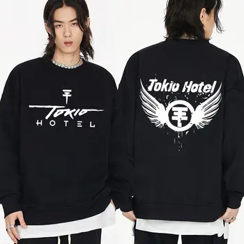Логотип немецкой рок-группы Tokio Hotel 2023, толстовка с круглым вырезом, мужская модная толстовка оверсайз в стиле хип-хоп, уличная одежда, пуловер, унисекс, мужской пуловер