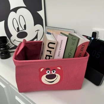 Аниме StrawberryBear Утолщенная сумка для хранения большой емкости, подходящая для кровати в общежитии, корзины для грязной одежды в ванной, хранения носков