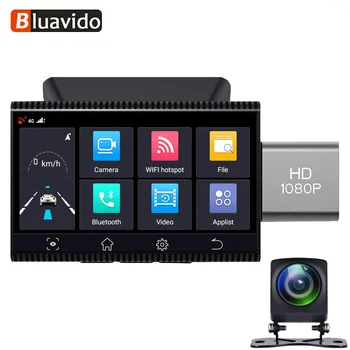 Bluavido 4G Android Автомобильная Приборная панель камера GPS Навигация HD 1080P авторегистратор Видеорегистратор DVR Ночного Видения WiFi Удаленный Монитор