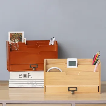 Многофункциональный Деревянный стол для домашнего офиса, Бумажный файл, Почтовый ящик для писем, Сортировщик, держатель для ключей, Органайзер для карандашей