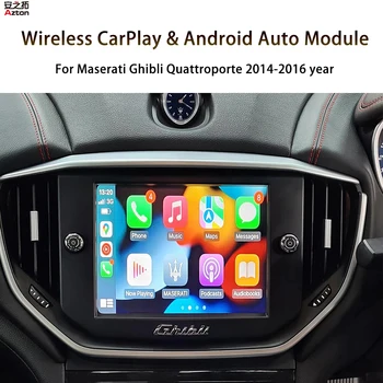Беспроводная Установка CarPlay с Зеркальной Связью Смартфона для Maserati Ghibli Quattroporte 2014 2015 2016 Обновление Приборной Панели Автомобиля
