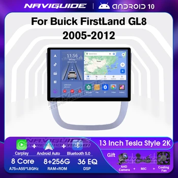 NAVIGUIDE 13 дюймов 1920*1200 P Автомобильный Радиоприемник Для Buick FirstLand GL8 2005-2012 Carplay Навигация GPS Автомобильный Видео Аудио Мультимедийный Плеер