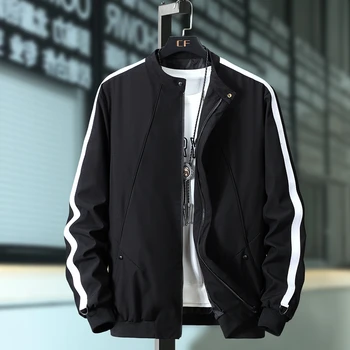 2023, университетская куртка для мужчин, Плюс размер 10XL, осенний воротник-стойка, Цвет пэчворк, черные ветровки, пальто, Модные свободные тонкие куртки