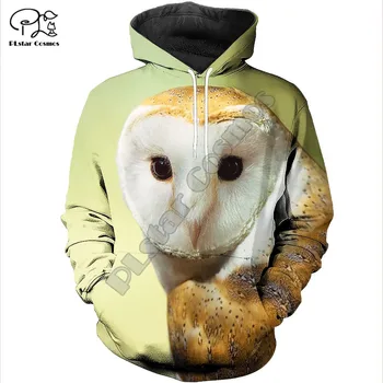 PLstar Cosmos Cute Owl С 3D Принтом 2021, Новые Модные Толстовки С капюшоном На молнии Для Мужчин/Женщин, Повседневная Уличная Одежда W10