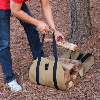 Оксфордская сумка для дров, водонепроницаемая сверхпрочная сумка для хранения, походная сумка для хранения бревен, сумка для спичек, сумка большой емкости