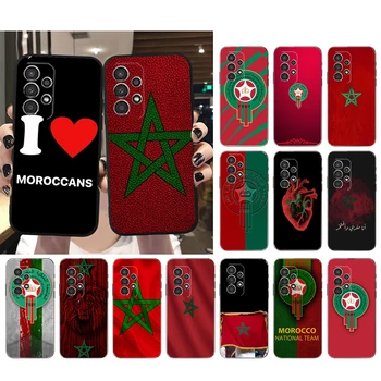Чехол для телефона с Флагом Марокко для Samsung A73 A13 A14 A32 A71 A33 A52 A53 A72 A51 A22 A23 A34 A54 A52 в виде ракушки
