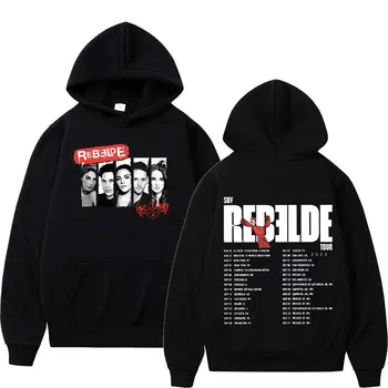 Rebelde RBD 2023 Tour Концертная толстовка с капюшоном Для мужчин и женщин Harajuku Эстетические толстовки в стиле хип-хоп, Повседневные Модные пуловеры, Толстовки, Уличная одежда