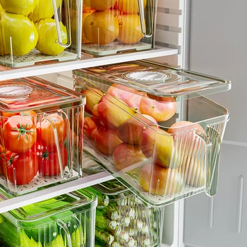 Ящик Для Хранения Холодильника GIANXI Кухонные Специальные Коробки для Пищевых Продуктов, Органайзер Для Хранения Свежих Фруктов И Овощей
