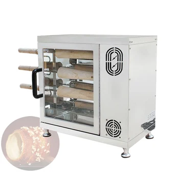 Машина для выпечки печного торта с 8 роликами из нержавеющей стали, Электрическая печь Kurtos Kalacs для приготовления рожков для мороженого