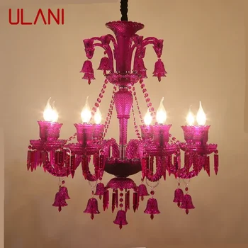 Хрустальный Подвесной светильник ULANI в роскошном стиле, Европейская Лампа-свеча, Художественная Гостиная, Ресторан, Спальня, Вилла, Люстра