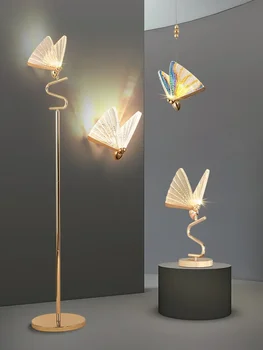 Настольная лампа с бабочкой, прикроватная лампа для главной спальни, креативный и уютный торшер для гостиной, кабинета