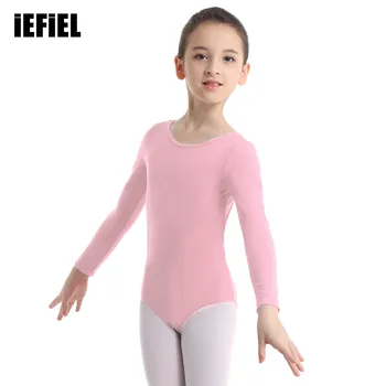 Платье-трико с длинными рукавами для балетных танцовщиц для девочек