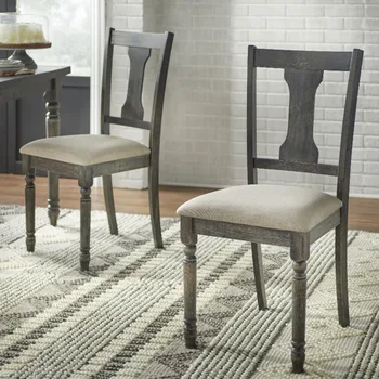 Обеденный стул Burntwood, комплект из 2 предметов, серый, выветрившийся