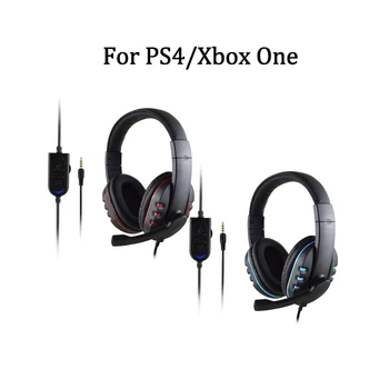20 ШТ Проводных игровых наушников Игровая гарнитура для PS 4 для Xbox One Наушники с шумоподавлением и регулятором громкости микрофона