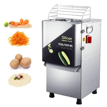 Профессиональная машина для резки овощей для кухни Электрическая Слайсер-шинковка Коммерческая машина для резки огурцов и лука