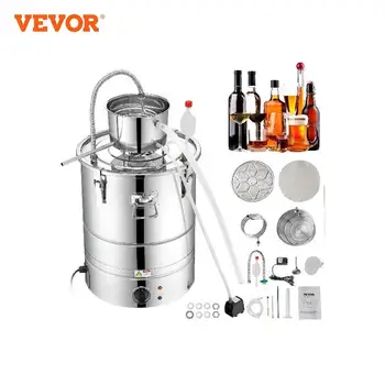 Водно-спиртовой дистиллятор VEVOR 30Л 50Л Самогонное оборудование из нержавеющей стали для виски, пива, спиртных напитков, набор для домашнего пивоварения
