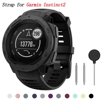 22-миллиметровые ремешки для часов Garmin Instinct, силиконовый браслет, совместимый с Garmin Instinct 2 Solar / Тактический / Киберспортивный/Tide