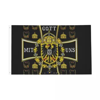 Немецкий Императорский флаг Кайзера, Наружный баннер, 2 Люверса, Украшение в стиле Германской империи, Двухсторонние флаги 60x90 90x150 см
