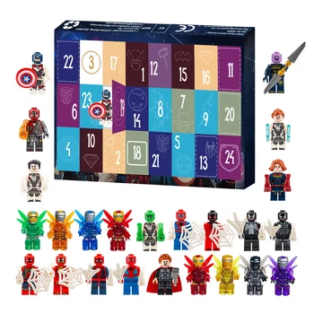 Коробка с адвент-календарем Disney, строительный блок, совместимый с Lego, аниме 
