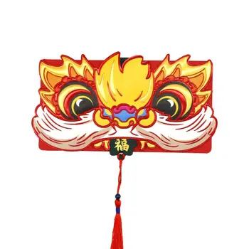 Денежный конверт на Китайский Новый Год, упаковка своими руками, Денежный мешок на удачу, Эластичный Счастливый Красный конверт, Креативный Красный карман с наилучшими пожеланиями
