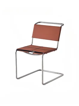 Подержанный обеденный стул, стул из нержавеющей стали, в скандинавском стиле, простой домашний стул со спинкой, стул для переговоров