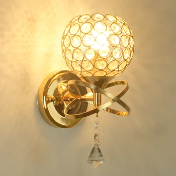 Настенный светильник из американского Хрусталя Современные минималистичные светильники для туалетного зеркала Бра на передней стене шкафа Светодиодные светильники Прикроватная тумбочка в спальне