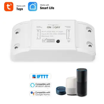 WiFi Умный выключатель света Универсальный таймер отключения Приложение Smart Life Беспроводной пульт дистанционного управления 10A / 2200 Вт