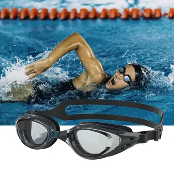Плавательные очки с регулируемым ремешком, водонепроницаемые силиконовые противотуманные очки для плавания, Мужские, женские Очки для подводного плавания для водных видов спорта