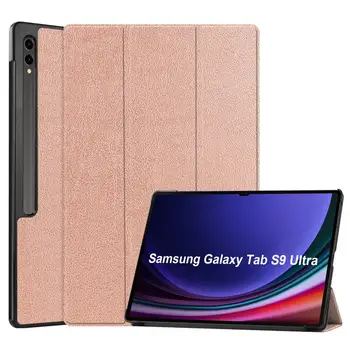 Роскошный Чехол из Искусственной Кожи Для Samsung Galaxy Tab S8 S9 Ultra SM-X900 X906 X910 X916B с 14,6-дюймовой Подставкой Smart Cover Противоударный Funda